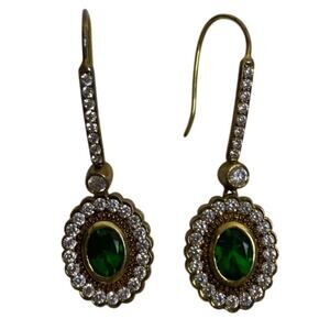 Beautiful Vintage Dangle/Drop earring yellow gold fine jewelry 925